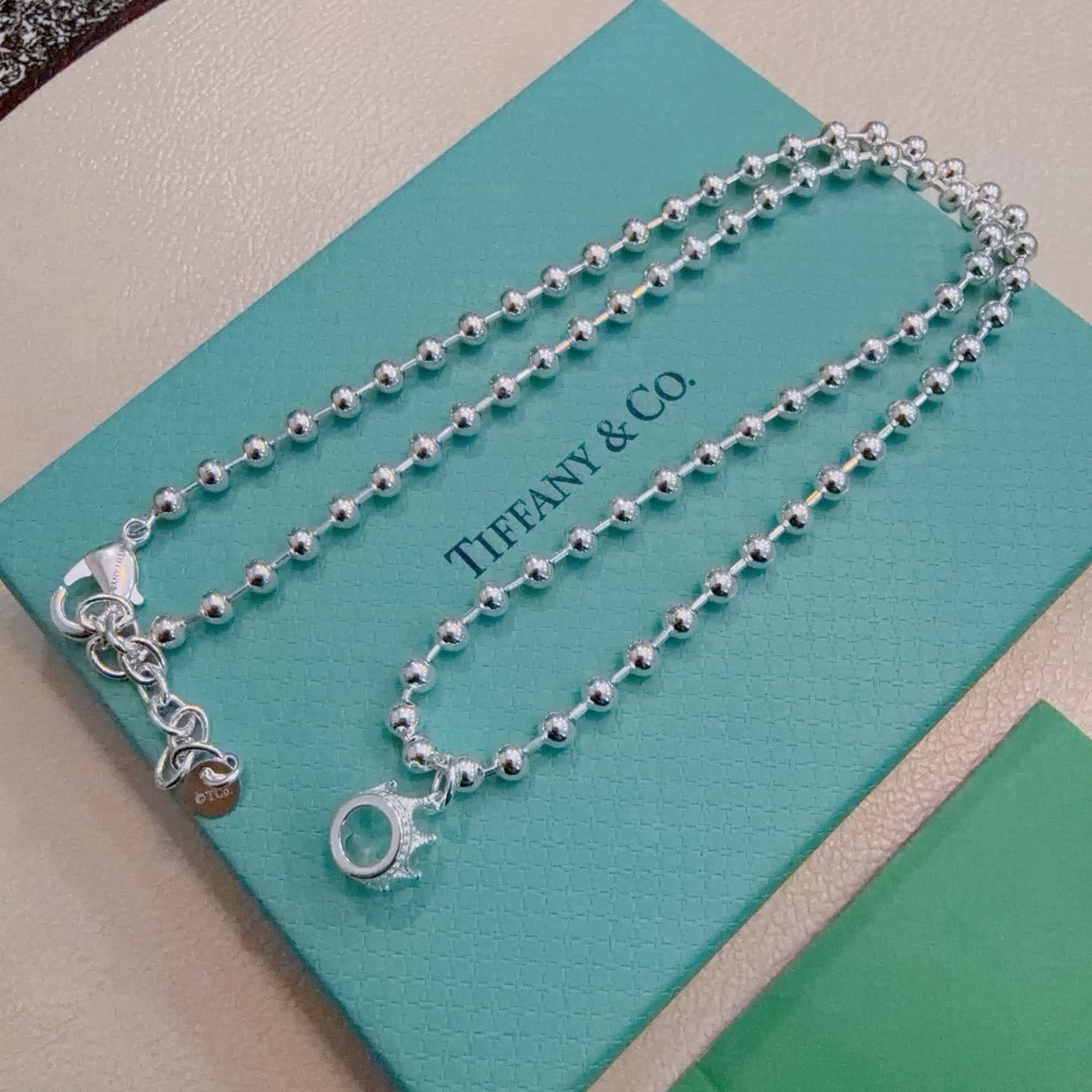 Tiffany & Co. Sterling Silver Bead Necklace